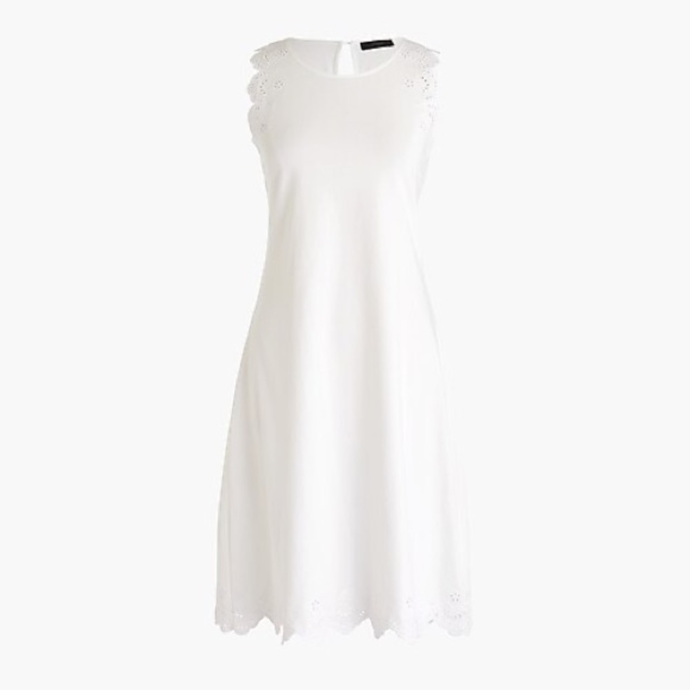 J.Crew Sleeveless knit dress with eyelet trim